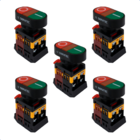 Kit Botão Duplo Apb22 Arredondado | Liga/desliga | Iluminado